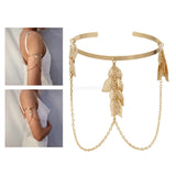 Boho Retro Greek Leaf Style Arm Bracelet Chain for Women Girls