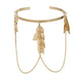 Boho Retro Greek Leaf Style Arm Bracelet Chain for Women Girls