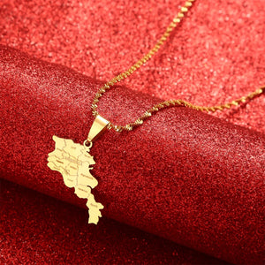 Armenia Map Cities Pendant Necklace Armenians Maps Jewelry