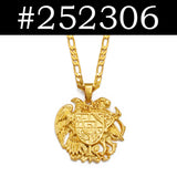 Armenian Eagle Pendant Necklace Silver Color