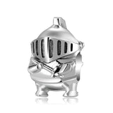 S925 Sterling Silver Armor Soldier Beads DIY Accessories