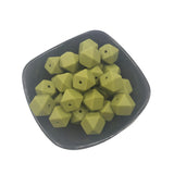 Army Green Hexagon Silicone Bead 14mm for DIY Craft