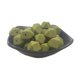 Army Green Hexagon Silicone Bead 14mm for DIY Craft