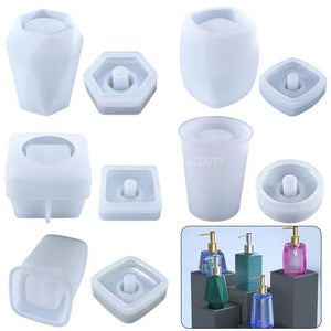 Silicone Mold Aromatherapy Bottle Lotion Dispenser Pump Resin Mold