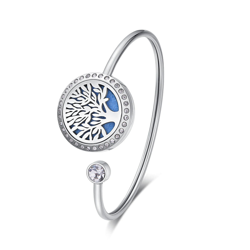 Aromatherapy Bracelet Diffuser Jewelry Tree of Life Flower