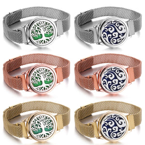 Aromatherapy Bracelet Diffuser Stainless Steel Watch