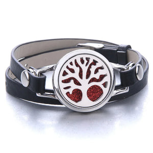 Aromatherapy Bracelet Women Essential Oil Diffuser Bangle Multilayer Leather