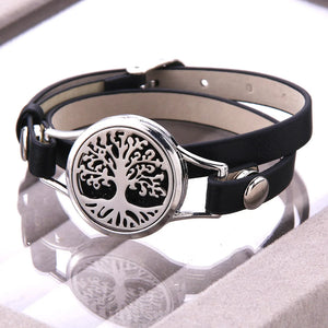 Aromatherapy Bracelet Women Essential Oil Diffuser Bangle Multilayer Leather