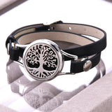 Aromatherapy Bracelet Women Essential Oil Diffuser Bangle Multilayer Leather