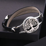 Aromatherapy Bracelet Women Essential Oil Diffuser Bangle Multilayer Leather