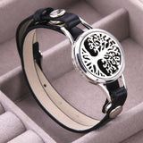 Aromatherapy Bracelet Women Essential Oil Diffuser Bangle Multilayer Leather