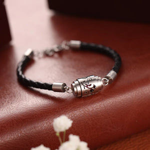 Aromatherapy Diffuser Bracelet Stainless Steel Locket Leather Bracelet