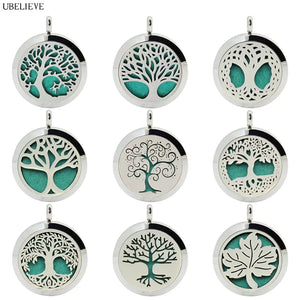 Tree of Life Aromatherapy Essential Oil Diffuser Necklace