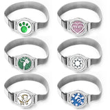 Heart MOM Locket Bracelet Stainless Steel Essential Oil Diffuser