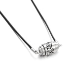 Aromatherapy Locket Bracelet Stainless Steel Leather Charm