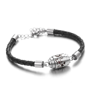 Aromatherapy Locket Bracelet Stainless Steel Leather Charm