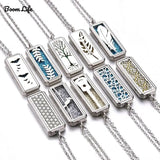 Aromatherapy Necklace Stainless Steel Magnetic Locket Pendant