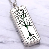 Aromatherapy Necklace Stainless Steel Magnetic Locket Pendant