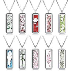 Aromatherapy Necklace Stainless Steel Magnetic Locket Pendant
