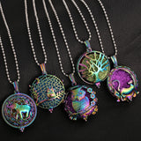 Vintage Aromatherapy Necklace Diffuser Jewelry Open Locket Pendant