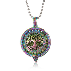 Vintage Aromatherapy Necklace Diffuser Jewelry Open Locket Pendant