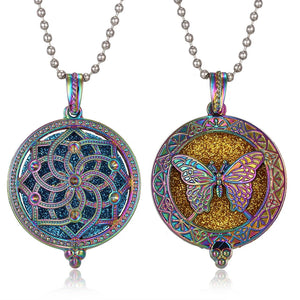 Vintage Aromatherapy Necklace Diffuser Jewelry Open Locket Pendant