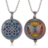 Vintage Aromatherapy Necklace Diffuser Jewelry Open Locket Pendant