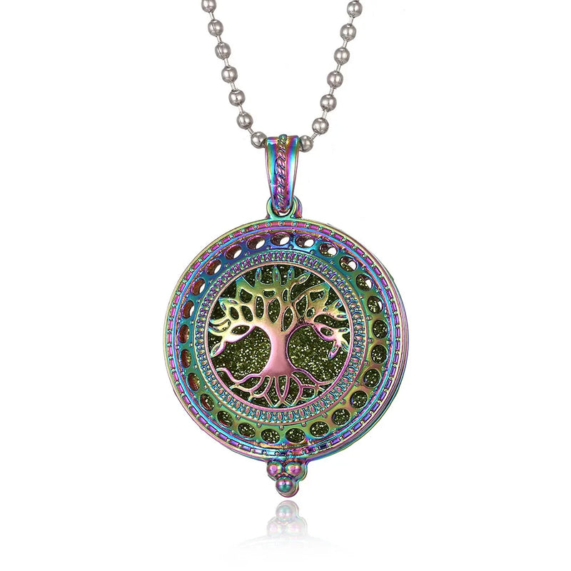Vintage Aromatherapy Necklace Diffuser Jewelry Open Locket Pendant