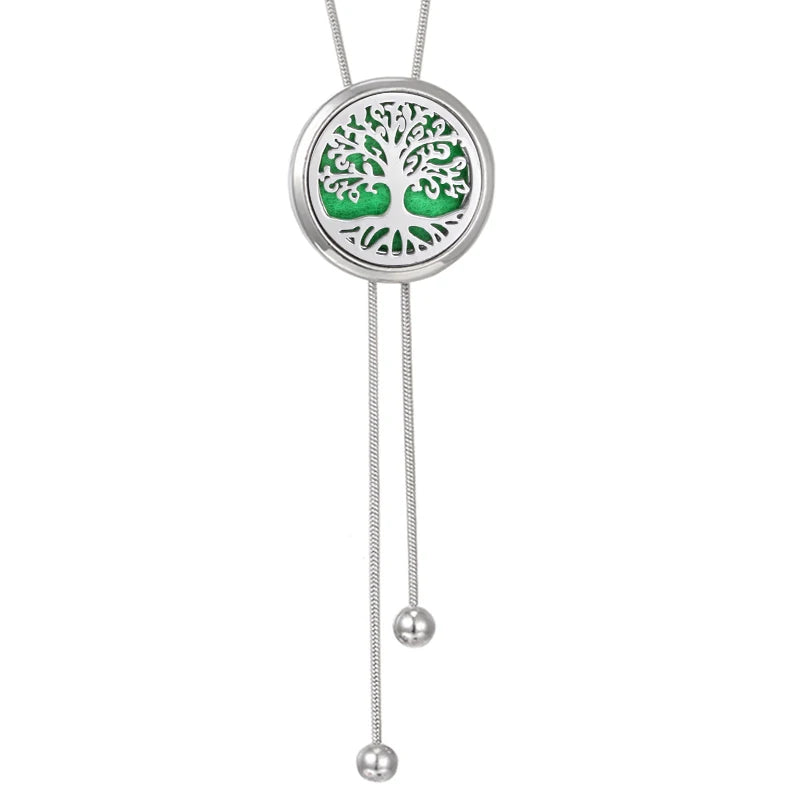 Aromatherapy Necklace Stainless Steel Locket Pendant Tassel Diffuser