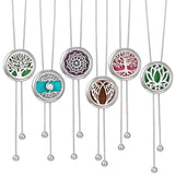 Aromatherapy Necklace Stainless Steel Locket Pendant Tassel Diffuser