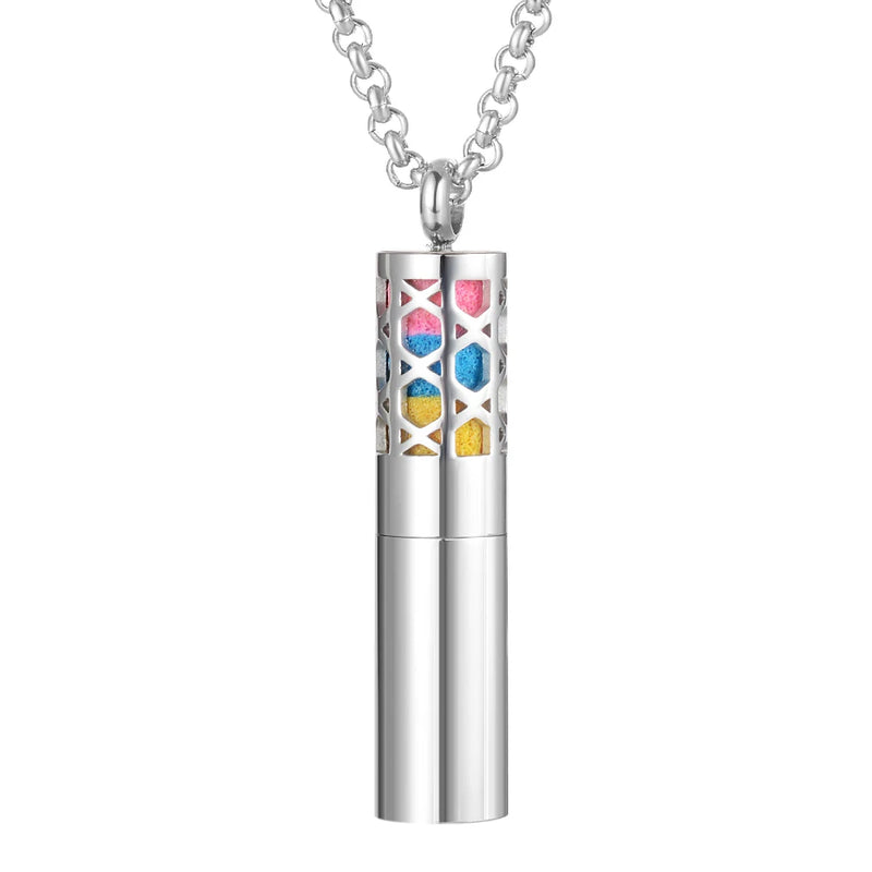 Aromatherapy Necklace Stainless Steel Perfume Essential Oil Locket Pendant