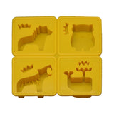 Silicone Animal Ice Tray Baking Mold Yellow 4-link Aromatherapy Plaster Tool