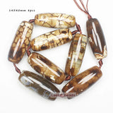 10-40mm Leopard Pattern Dzi Agate Beads for Jewelry Making