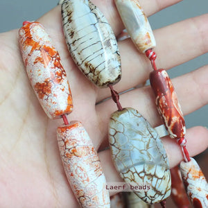 10-40mm Leopard Pattern Dzi Agate Beads for Jewelry Making