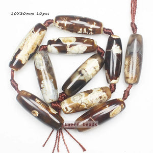 10-40mm Leopard Pattern Dzi Agate Beads for Jewelry Making