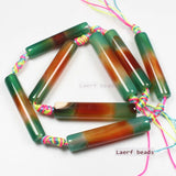 7-8X30-40mm Natural Agate Tube Beads for Jewelry Making