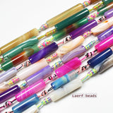 7-8X30-40mm Natural Agate Tube Beads for Jewelry Making
