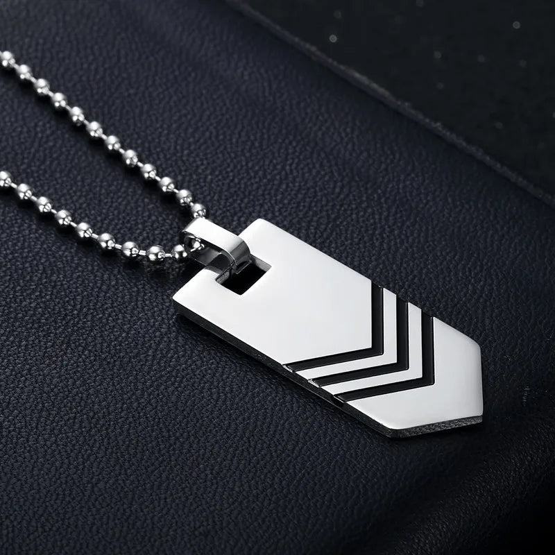 Arrow Pendant Necklace Chain Hip Hop Rock Jewelry Gift