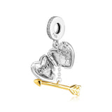 Arrow of Love Charm 925 Sterling Silver Beads for Women DIY Jewelry Making