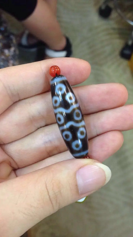 Tibetan Agate Dzi Beads Amulet Loose Beads DYI Jewelry
