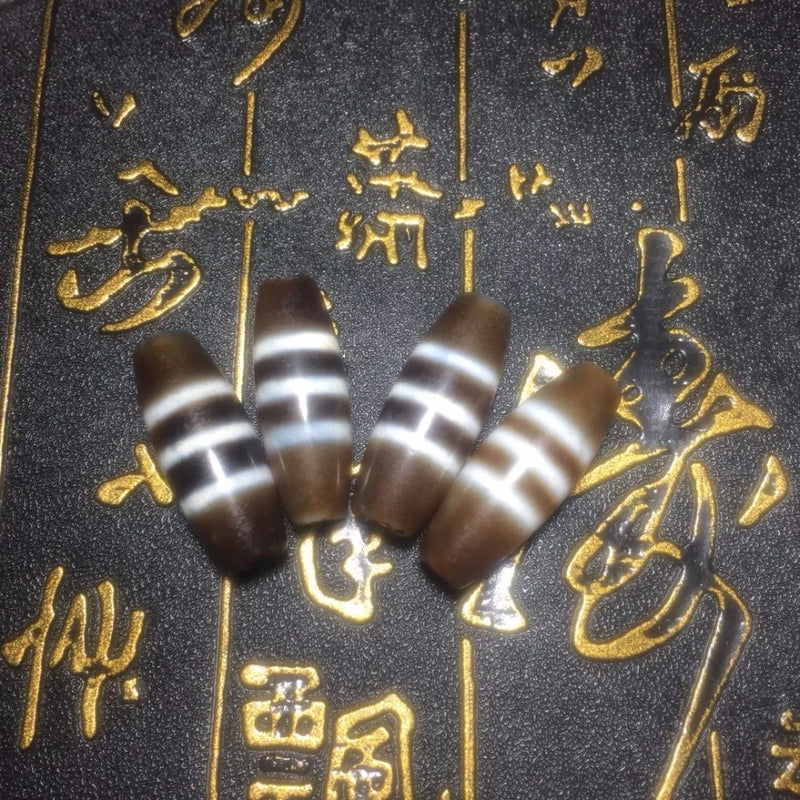 Fengshui Ji 11x28mm Dzi Beads Amulet Loose Beads