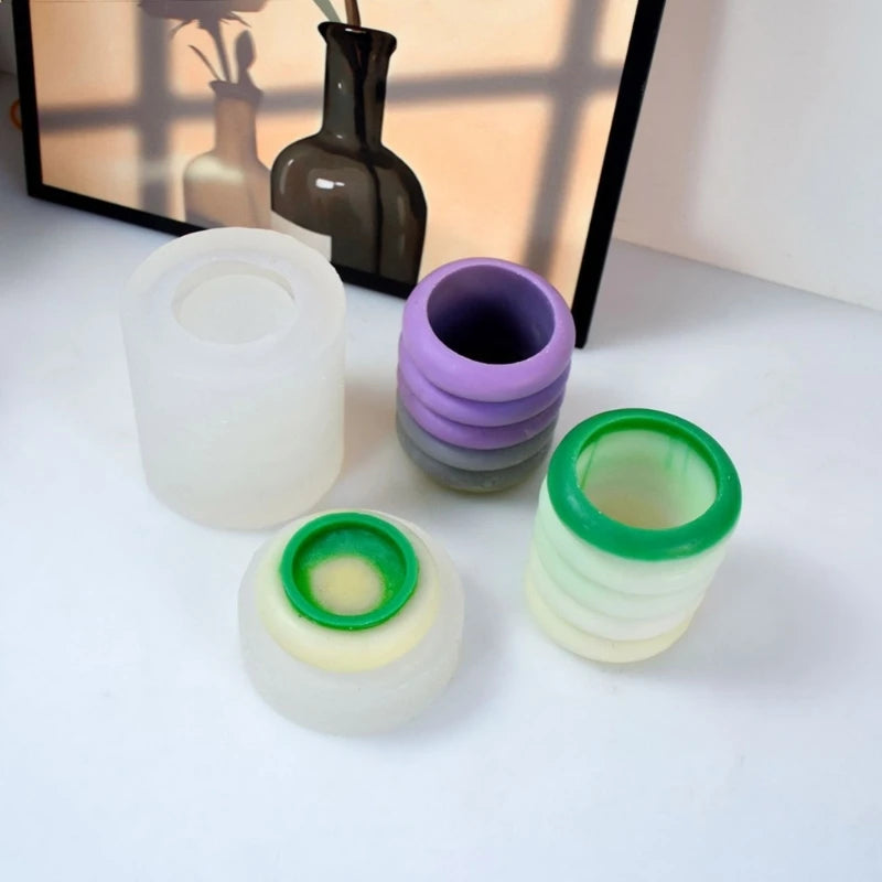 Concrete Silicone Cup Mold Succulent Flowerpot Clay Plaster Mould