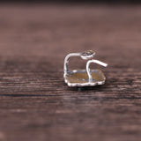Art Deco 925 Silver Women Semi Mount Pendant for Amber Agate Pearl