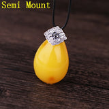 Art Deco 925 Silver Women Semi Mount Pendant for Amber Agate Pearl