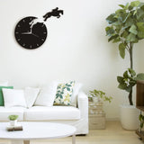 3D Horseback Jumping Wall Clock Art Decor