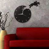 3D Horseback Jumping Wall Clock Art Decor