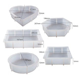 Resin Epoxy Mould DIY Heart Round Rectangle Handcraft Gift