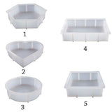 Resin Epoxy Mould DIY Heart Round Rectangle Handcraft Gift