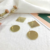 Abstract Face Line Drawing Silver Earrings