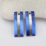 Artificial Cymophane Earrings Beads Pair for DIY Jewelry Making